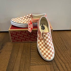 VANS CLASSIC SLIP-ON CHECKERBOARD SHOE (Rose Dawn)